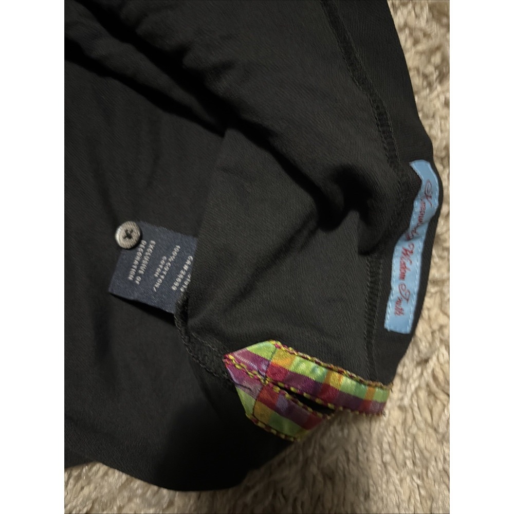 Robert Graham Polo Shirt Mens S Black Cotton Short Sleeve Preppy Casual NWT 99$ - Picture 5 of 7